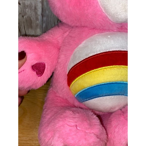 Care Bears Unlock the Magic Pink Rainbow Cheer Bear 14” Plush 2020 Toy Heart - Picture 5 of 12